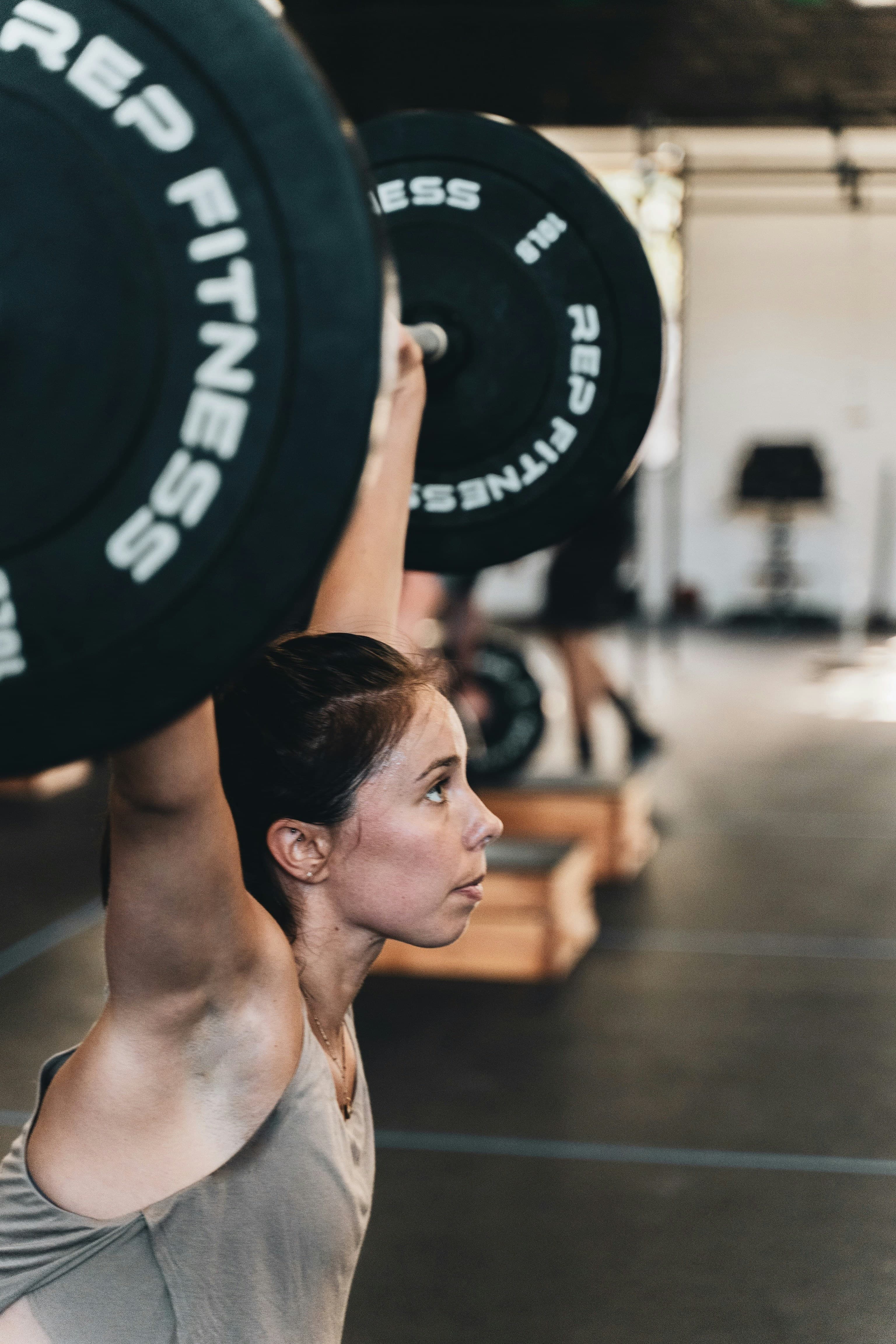 Woman noticing physical changes
